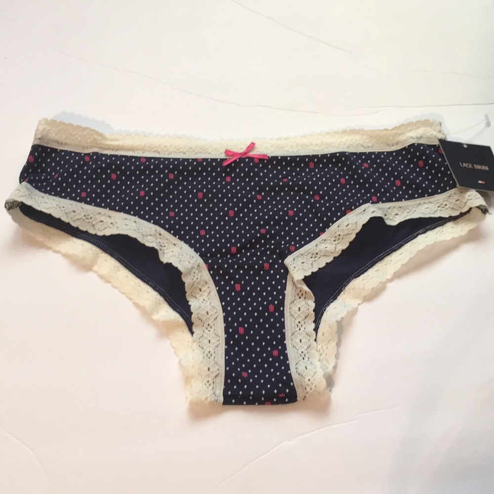 Tommy Hilfiger Lace Bikini Panties Pink Blue L XL